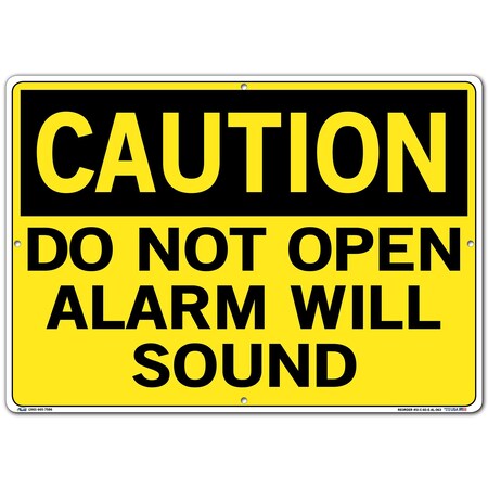 Vestil Aluminum Sign, 14-1/2" H, 20-1/2" W, Aluminum, Rectangle, English, SI-C-60-E-AL-063 SI-C-60-E-AL-063
